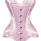 Lavish Lt Pink Satin Overbust Corset Sweetheart Neckline Busk Closure