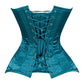Lavish Teal Satin Overbust Corset Sweetheart Neckline Busk Closure