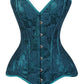 Lavish Teal Lace Overbust Corset Sweetheart Neckline Busk Closure
