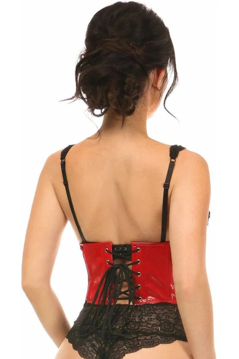 Limited Edition Lavish Red Patent PVC Underwire Underbust Corset