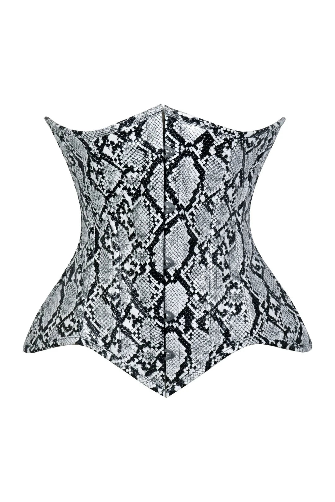 Lavish Snake Skin Print Underbust Corset Sweetheart Neckline Busk Closure