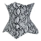 Lavish Snake Skin Print Underbust Corset Sweetheart Neckline Busk Closure