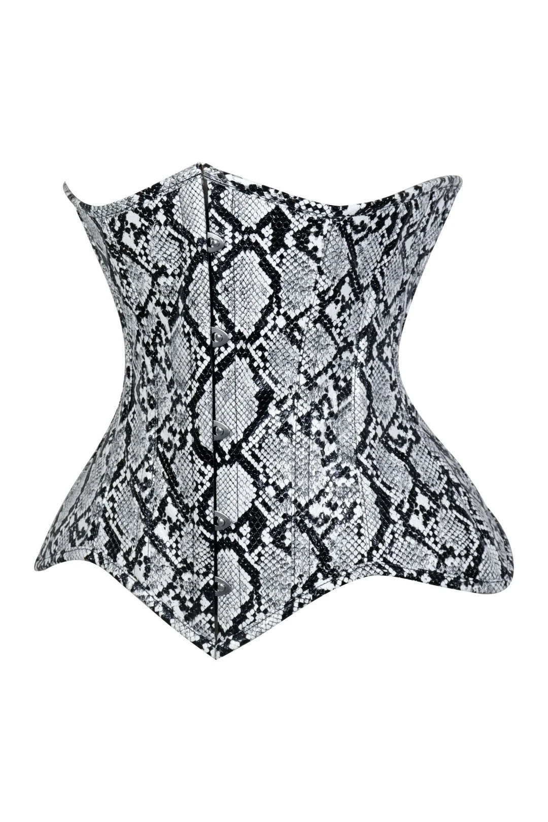 Lavish Snake Skin Print Underbust Corset Sweetheart Neckline Busk Closure