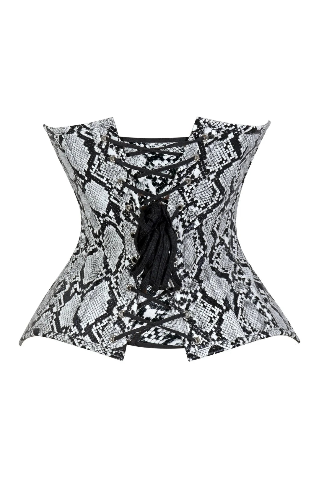 Lavish Snake Skin Print Underbust Corset Sweetheart Neckline Busk Closure