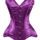 Lavish Magenta Satin Overbust Corset Sweetheart Neckline Busk Closure