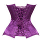 Lavish Magenta Satin Overbust Corset Sweetheart Neckline Busk Closure