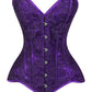Lavish Purple Lace Overbust Corset Sweetheart Neckline Busk Closure