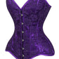 Lavish Purple Lace Overbust Corset Sweetheart Neckline Busk Closure