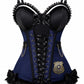 Lavish Navy/Black Bustier Corset with Underwire Cups