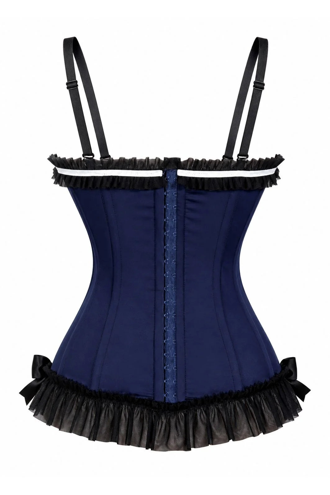 Lavish Navy/Black Bustier Corset with Underwire Cups