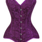 Lavish Magenta Lace Overbust Corset Sweetheart Neckline Busk Closure