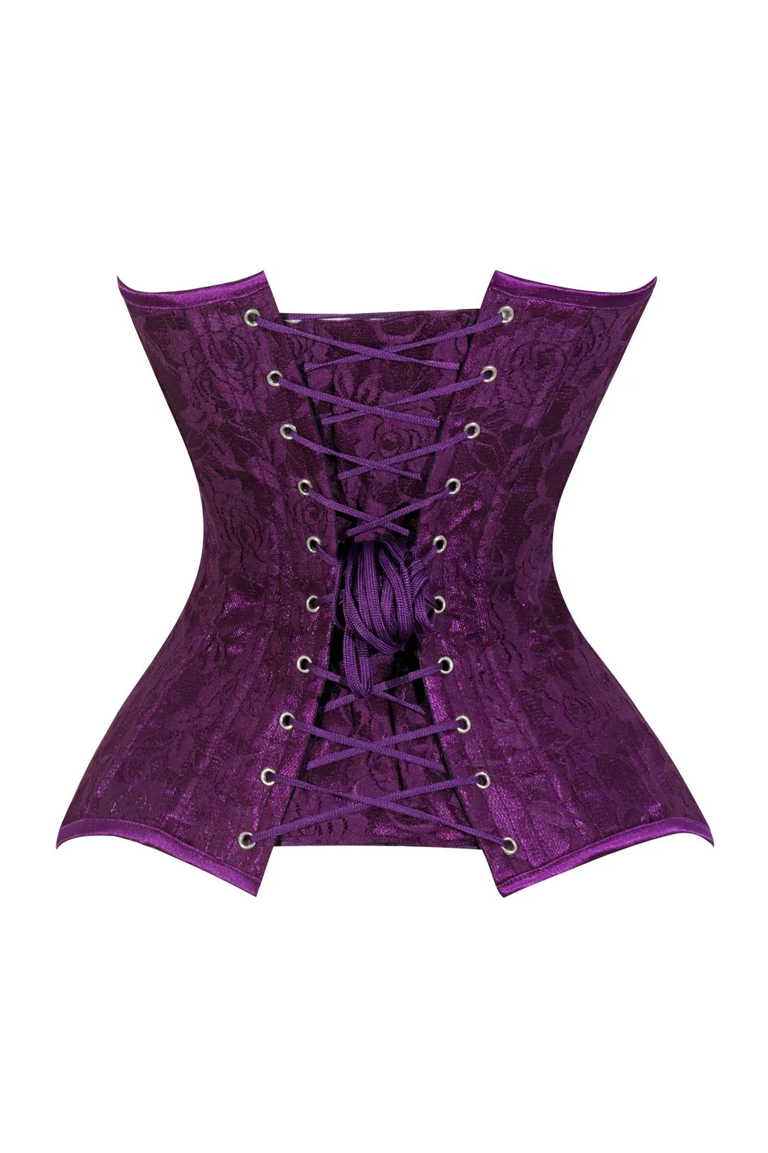 Lavish Magenta Lace Overbust Corset Sweetheart Neckline Busk Closure