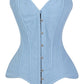 Lavish Lt Denim Overbust Corset Top