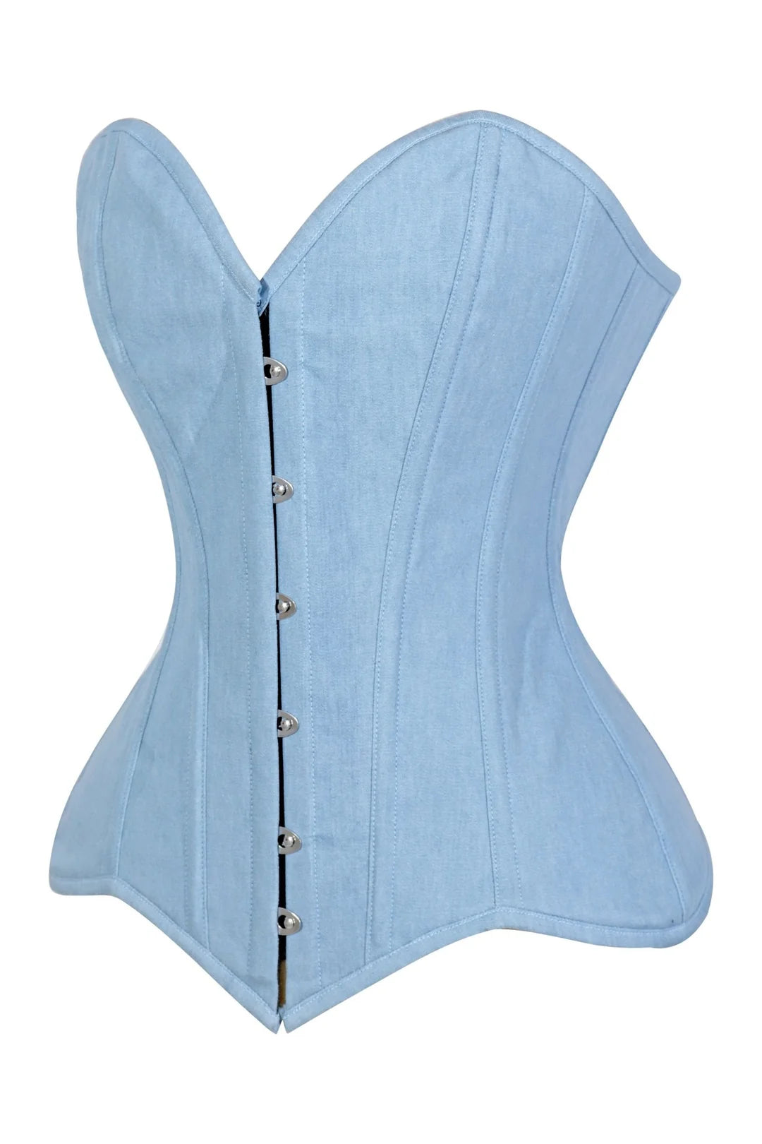 Lavish Lt Denim Overbust Corset Top