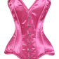 Lavish Hot Pink Satin Overbust Corset Sweetheart Neckline Busk Closure