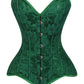 Lavish Green Lace Overbust Corset Sweetheart Neckline Busk Closure