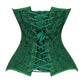 Lavish Green Lace Overbust Corset Sweetheart Neckline Busk Closure