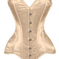 Lavish Gold Satin Overbust Corset Sweetheart Neckline Busk Closure