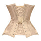 Lavish Gold Satin Overbust Corset Sweetheart Neckline Busk Closure
