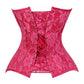 Lavish Fuchsia Lace Overbust Corset Sweetheart Neckline Busk Closure