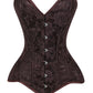Lavish Dark Brown Lace Overbust Corset Sweetheart Neckline Busk Closure