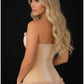 Lavish Champagne Lycra & Lace Hook & Eye Stretch Bustier Corset