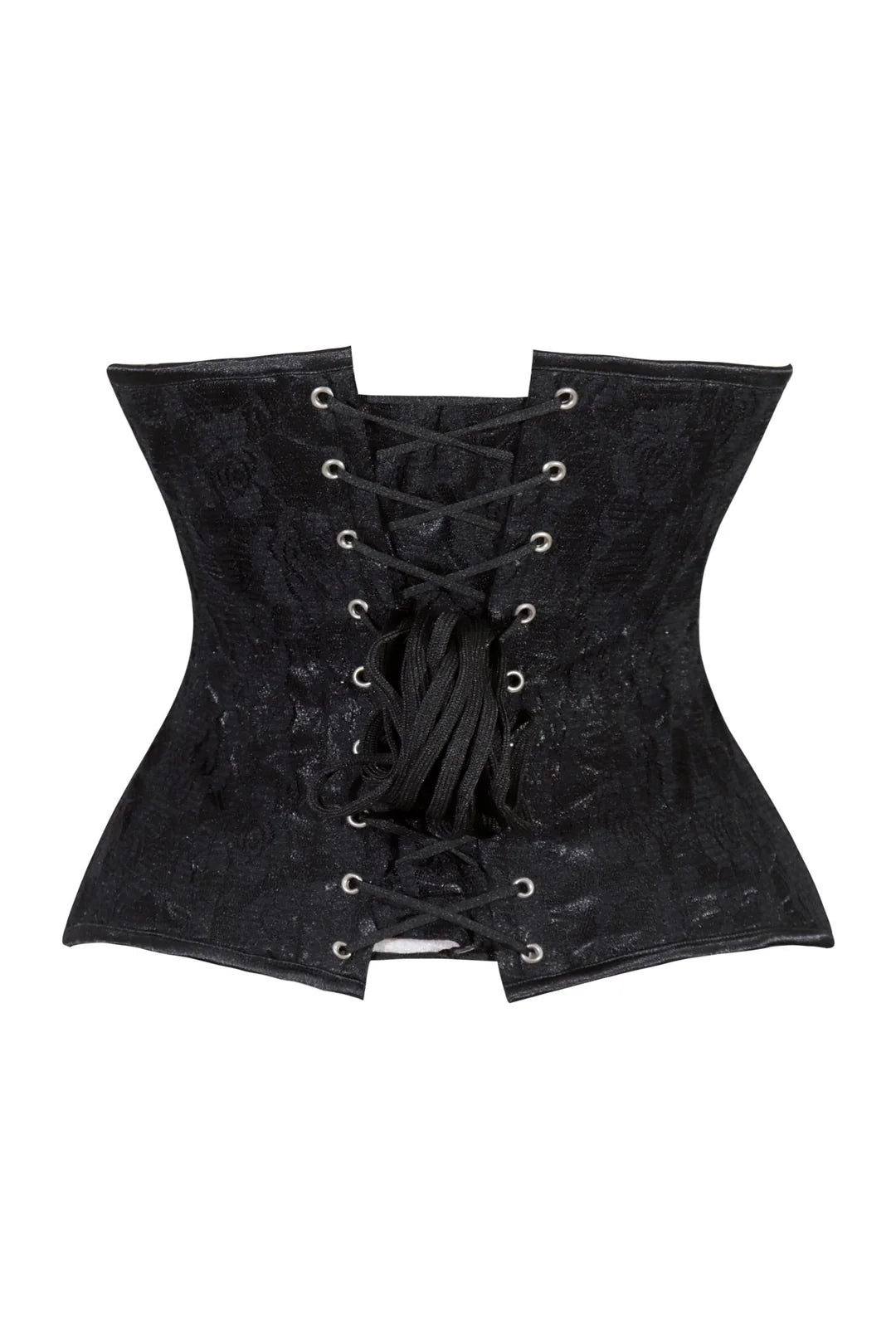 Lavish Black Lace Underbust Corset Waist Cincher Busk Closure