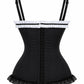 Lavish Black & White Stretch Lycra Bustier Corset with Underwire Cups