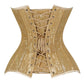Lavish Beige Lace Overbust Corset Sweetheart Neckline Busk Closure