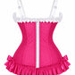 Lavish Raspberry Ruffle Sweetheart Bustier Corset