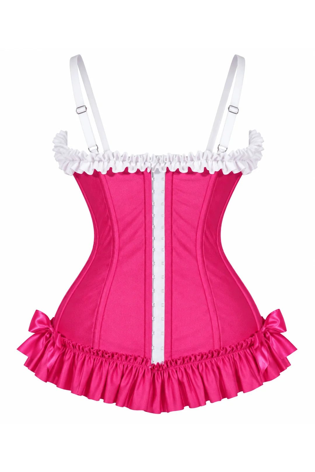 Lavish Raspberry Ruffle Sweetheart Bustier Corset