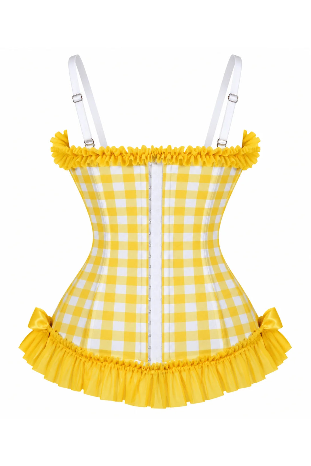 Lavish Lemon Ruffle Sweetheart Bustier Corset