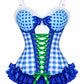 Lavish Blueberry Ruffle Sweetheart Bustier Corset