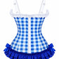 Lavish Blueberry Ruffle Sweetheart Bustier Corset