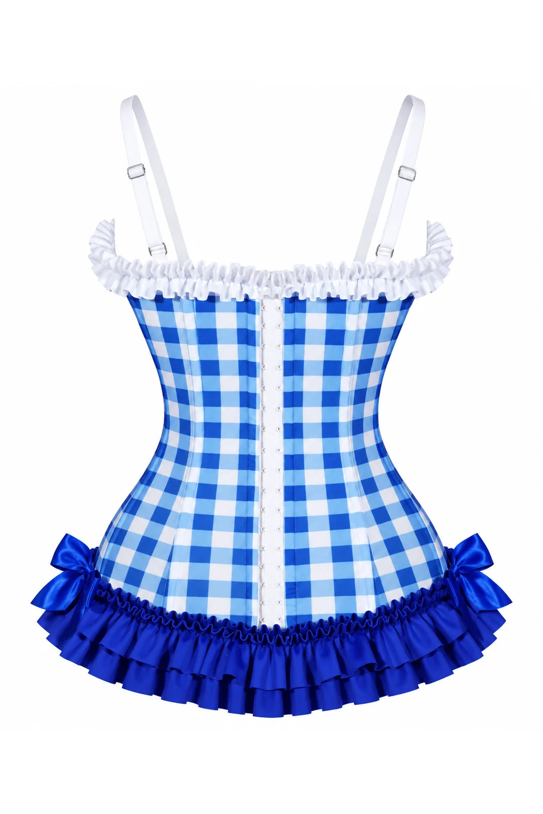 Lavish Blueberry Ruffle Sweetheart Bustier Corset