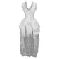 Top Drawer Steel Boned White Lace Victorian Bustle Corset Dress