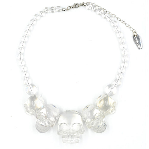 Skull Collection Necklace Crystal Clear
