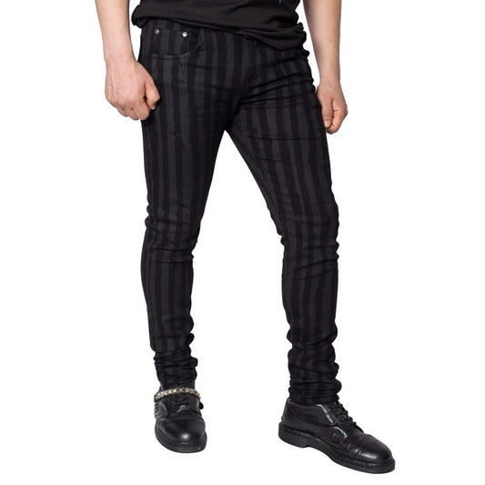 Destroyer Skinny Grey Stripe Jeans