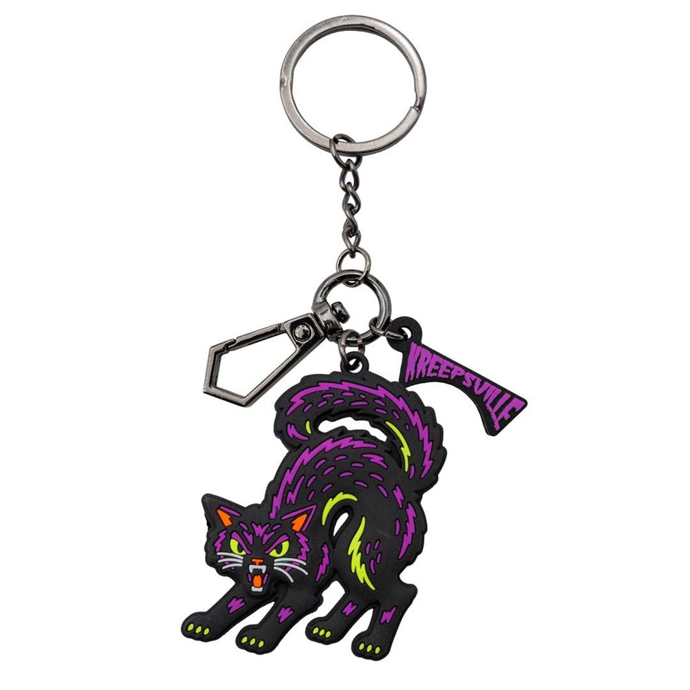 Black Cat Arch 3D Flat Keychain Hip Crypt Kreepsville