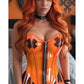 Lavish Clear Orange Overbust Corset