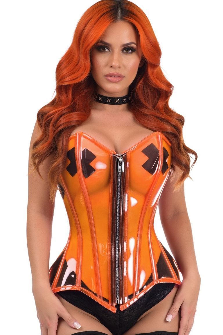 Lavish Clear Orange Overbust Corset