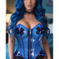 Lavish Clear Blue Overbust Corset