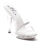 M-JESSE Ellie Shoes 5" Clear Sandal with rhinestones. COMPETITIO 5 INCH HEEL SALES 5 IN