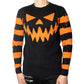 Pumpkin Distressed Striped Sweater Hip Crypt Kreepsville