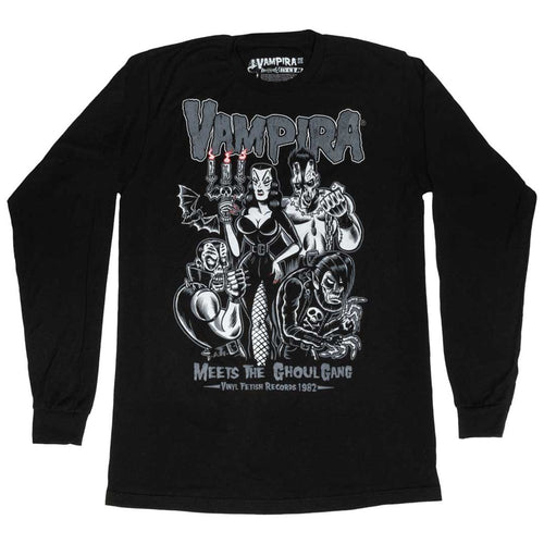 Vampira Meets Ghoul Gang Long Sleeve Shirt Hip Crypt Kreepsville
