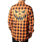 Pumpkin Face Orange Flannel Shirt Hip Crypt Kreepsville