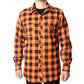 Pumpkin Face Orange Flannel Shirt