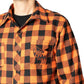 Pumpkin Face Orange Flannel Shirt