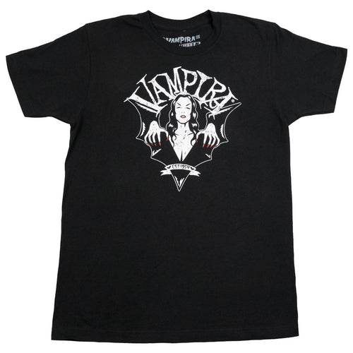 Vampira Bat Wing Crest T-shirt