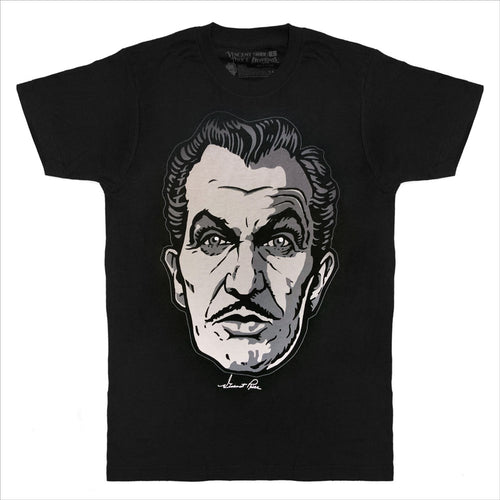 Vincent Price  Grey Classic Face Tshirt